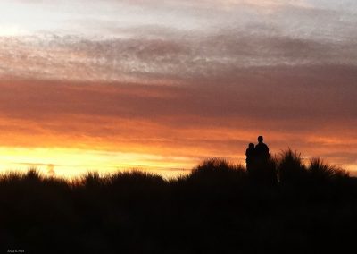 Ocean Beach Sunset Silhouette