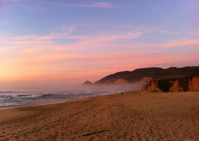 Montara Beach Fog Sunset