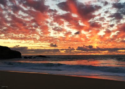 Montara Beach Clouds at Sunset