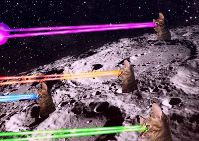 laser kitties on the moon