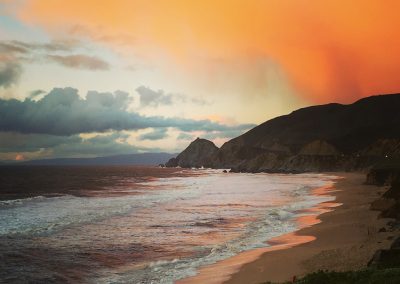 Montara Beach Tangerine Skies